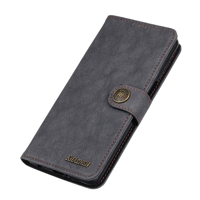 Flip Cover Læder Xiaomi Redmi Note 10 / Note 10S Sort Retro Khazneh Split Læder