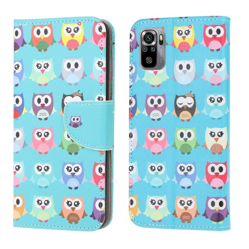 Flip Cover Xiaomi Redmi Note 10 / Note 10S Flere Ugler 2