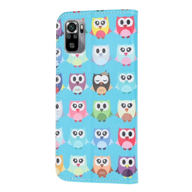 Flip Cover Xiaomi Redmi Note 10 / Note 10S Flere Ugler 2