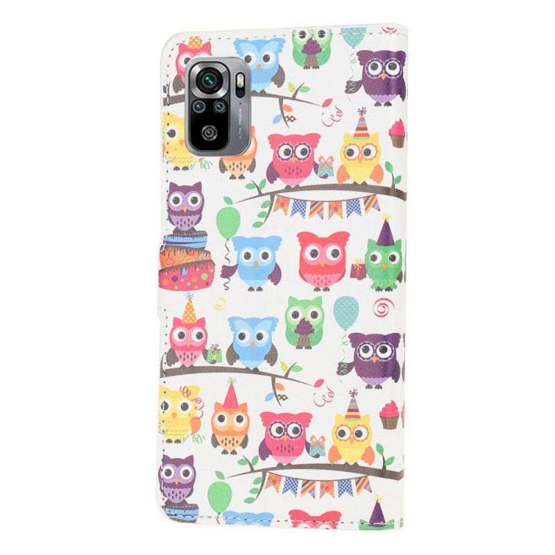 Flip Cover Xiaomi Redmi Note 10 / Note 10S Flere Ugler