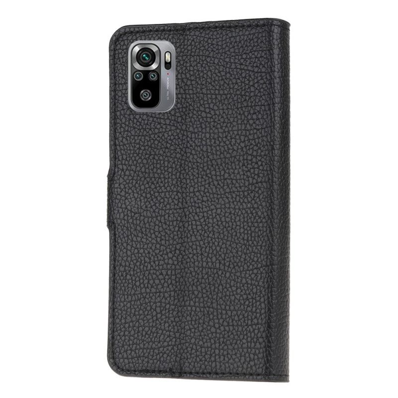 Flip Cover Xiaomi Redmi Note 10 / Note 10S Lychee Korn Læder Effekt