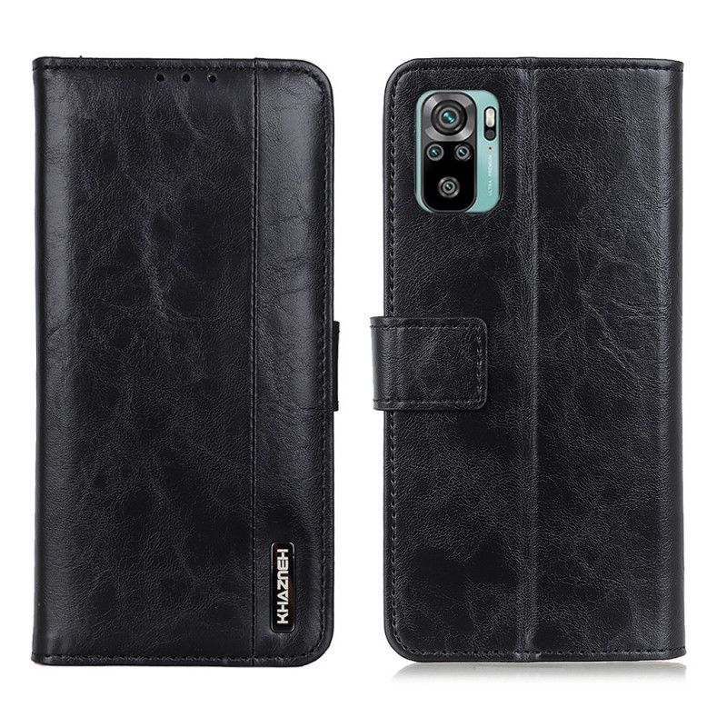 Flip Cover Xiaomi Redmi Note 10 / Note 10S Sort Khazneh Elegance Læder Stil