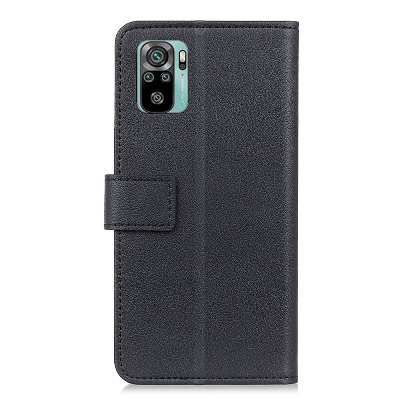 Flip Cover Xiaomi Redmi Note 10 / Note 10S Sort Mobilcover Klassisk Kunstlæder