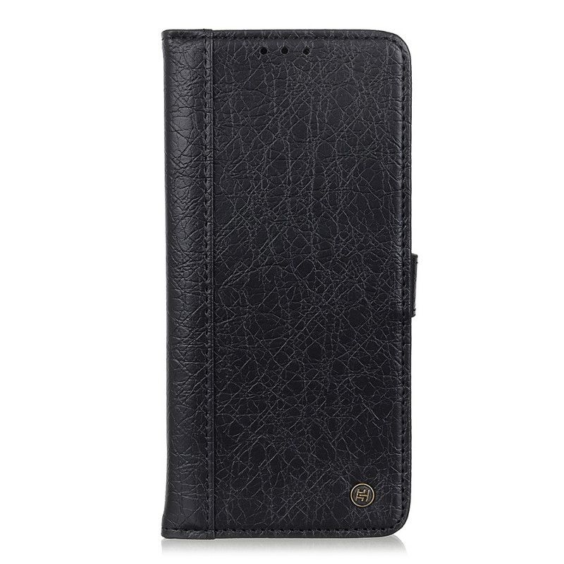 Flip Cover Xiaomi Redmi Note 10 / Note 10S Sort Split Læder I Knitrende Stil