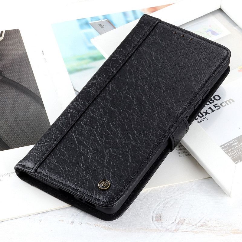 Flip Cover Xiaomi Redmi Note 10 / Note 10S Sort Split Læder I Knitrende Stil