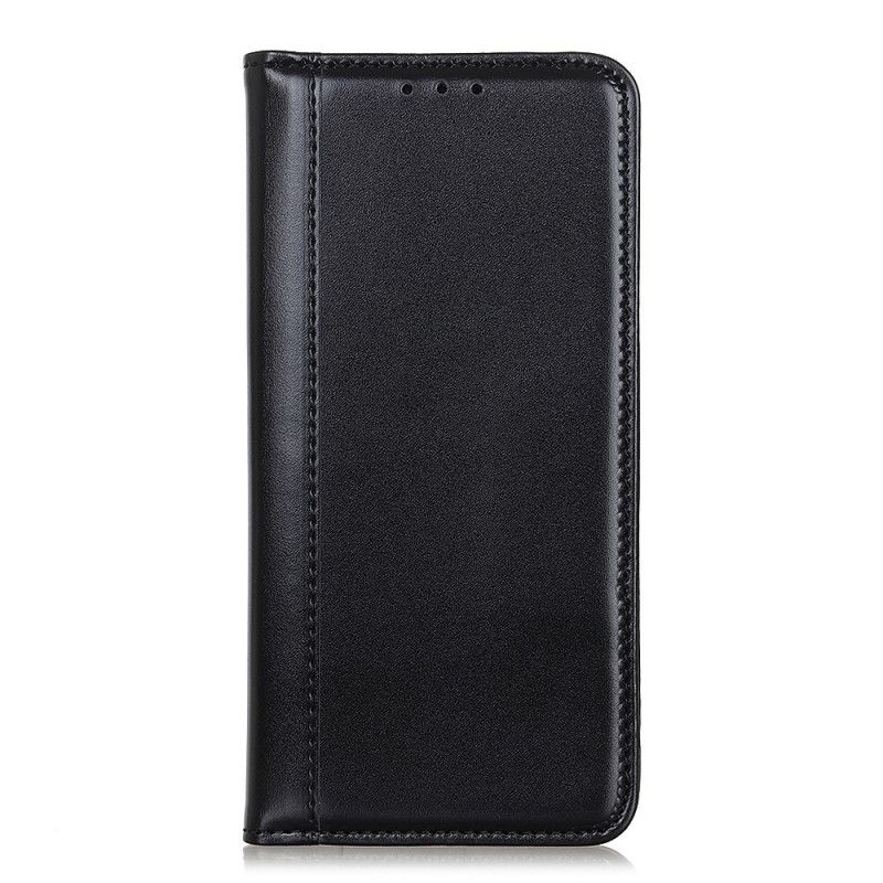 Læder Cover Xiaomi Redmi Note 10 / Note 10S Sort Split Læder Version