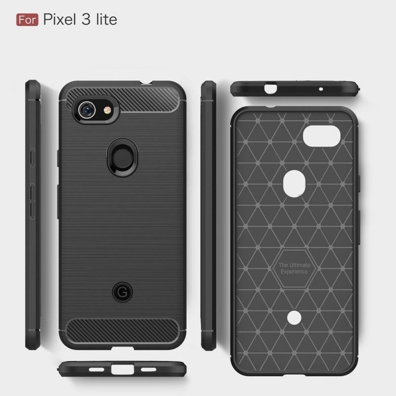 Cover Google Pixel 3A Sort Børstet Kulfiber