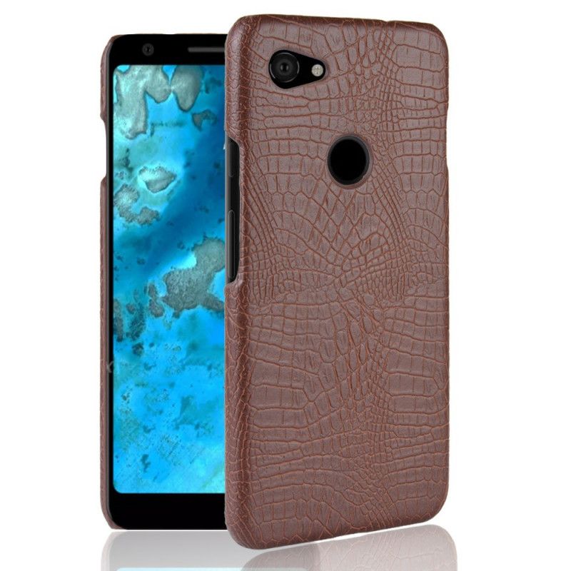 Cover Google Pixel 3A Sort Krokodillehudstil