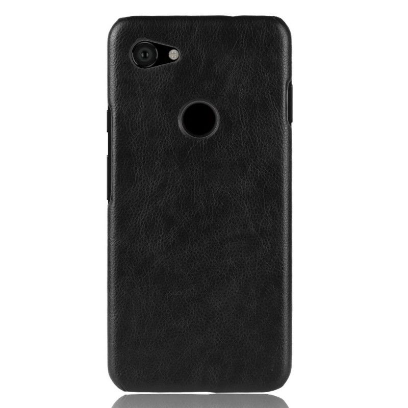 Cover Google Pixel 3A Sort Præstationslychee-Lædereffekt Original