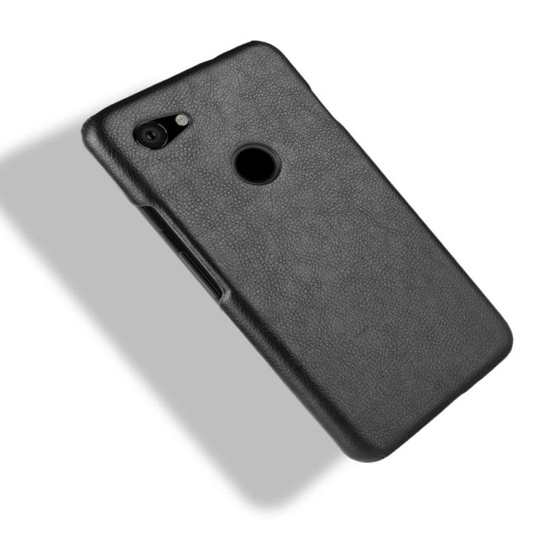 Cover Google Pixel 3A Sort Præstationslychee-Lædereffekt Original