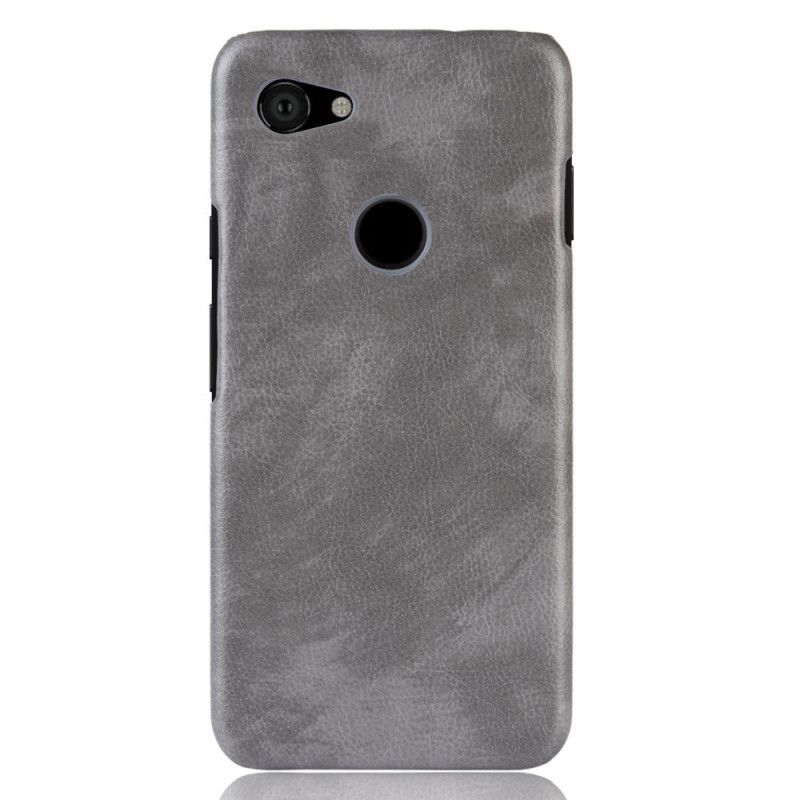 Cover Google Pixel 3A Sort Præstationslychee-Lædereffekt Original