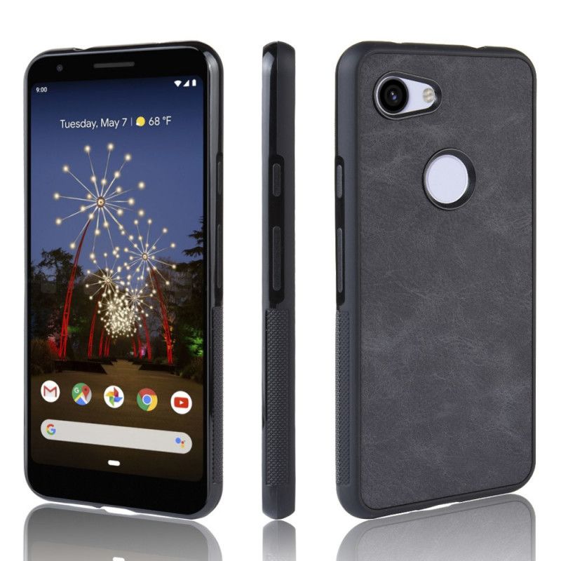 Cover Google Pixel 3A Sort Premium Lædereffekt