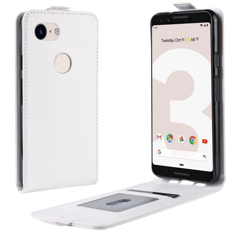 Flip Cover Læder for Google Pixel 3A Sort Sammenfoldelig