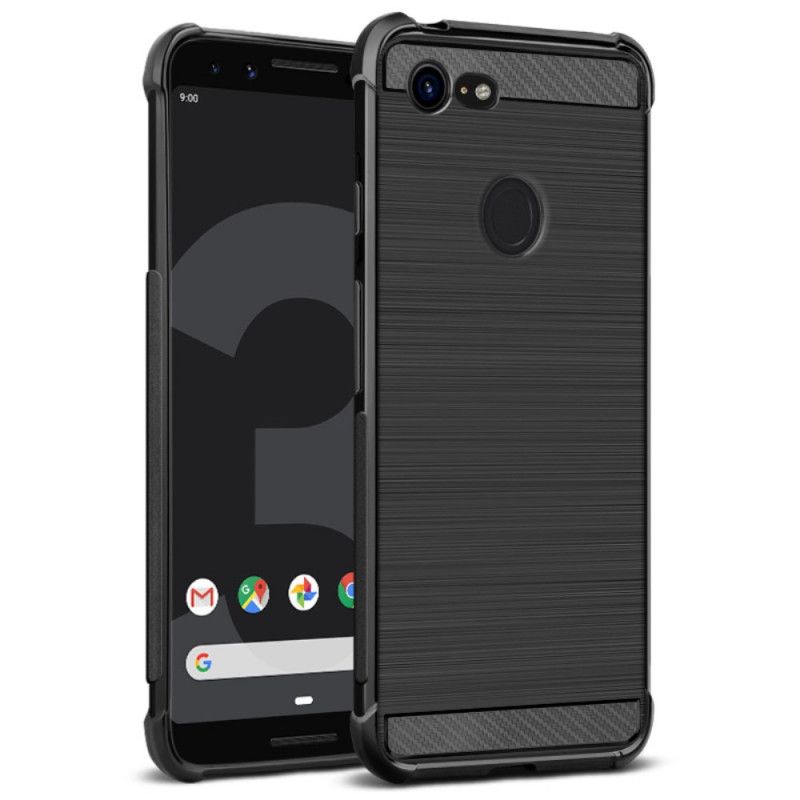 Cover Google Pixel 3 Imak Børstet Kulfiber Beskyttelse