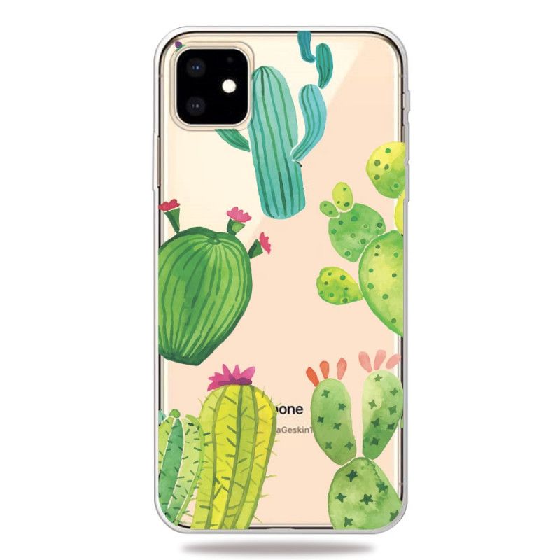 Cover for iPhone 11 Akvarel Kaktus