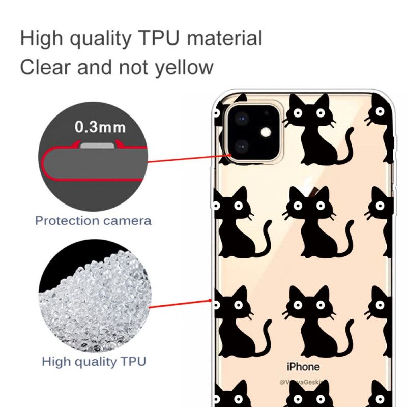 Cover for iPhone 11 Flere Sorte Katte