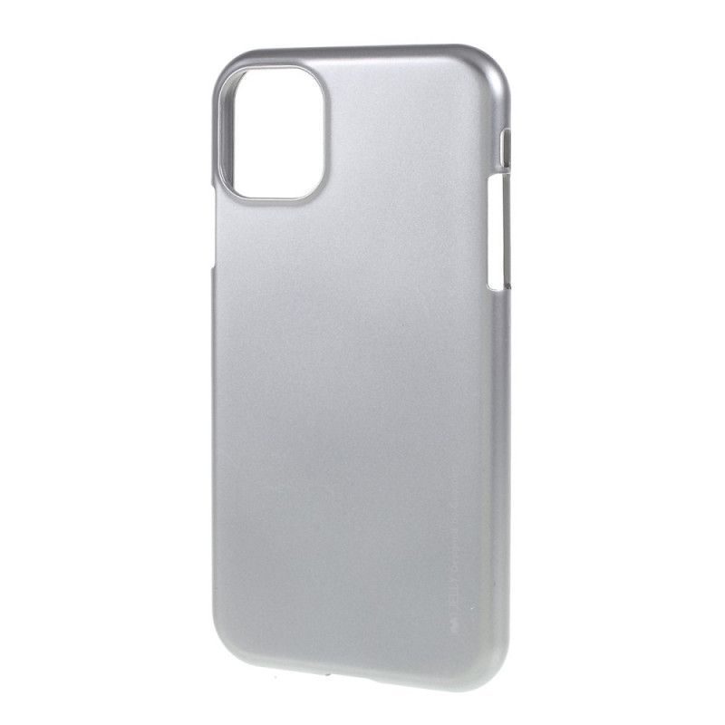 Cover for iPhone 11 Hvid Metaleffekt I Gelé Kviksølvstik