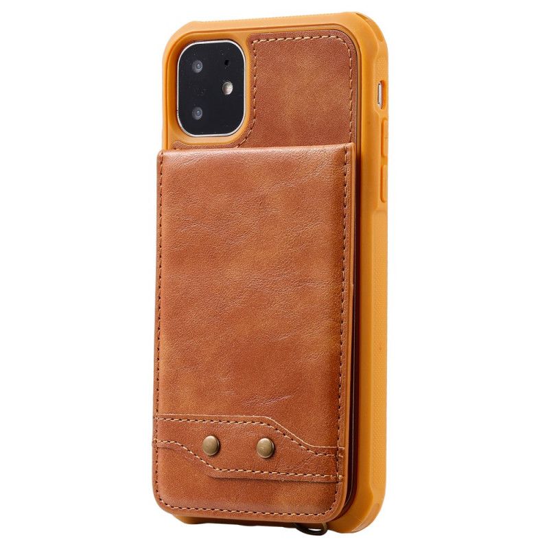 Cover for iPhone 11 Rød Foldbar Kortholder Med Rem