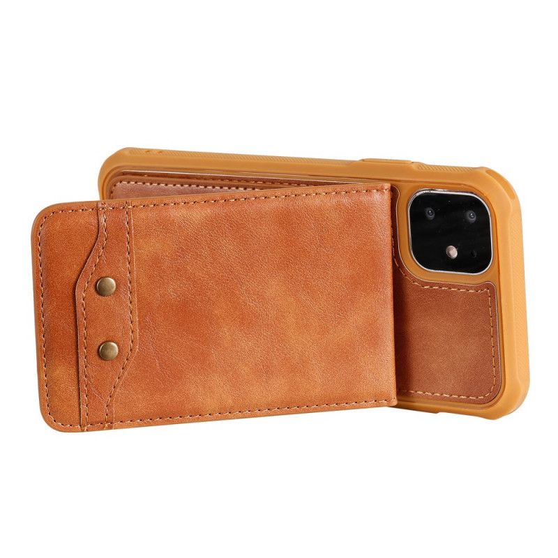 Cover for iPhone 11 Rød Foldbar Kortholder Med Rem