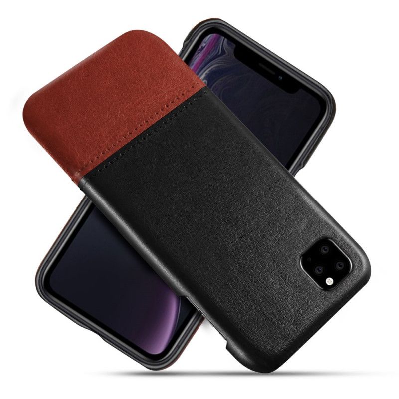 Cover for iPhone 11 Rød Ksq Tofarvet Lædereffekt