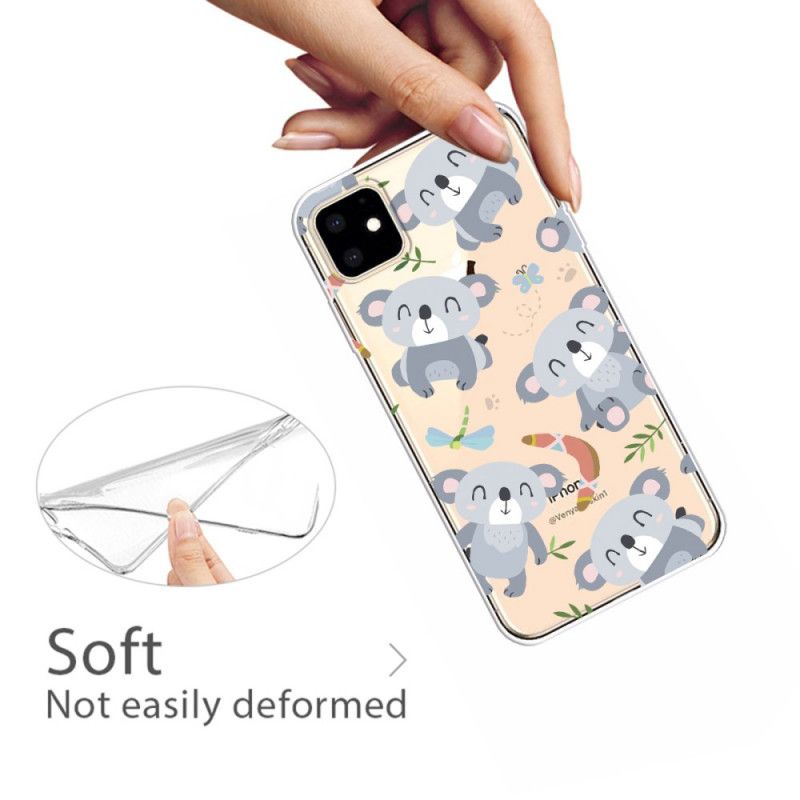 Cover for iPhone 11 Søde Grå Koalaer