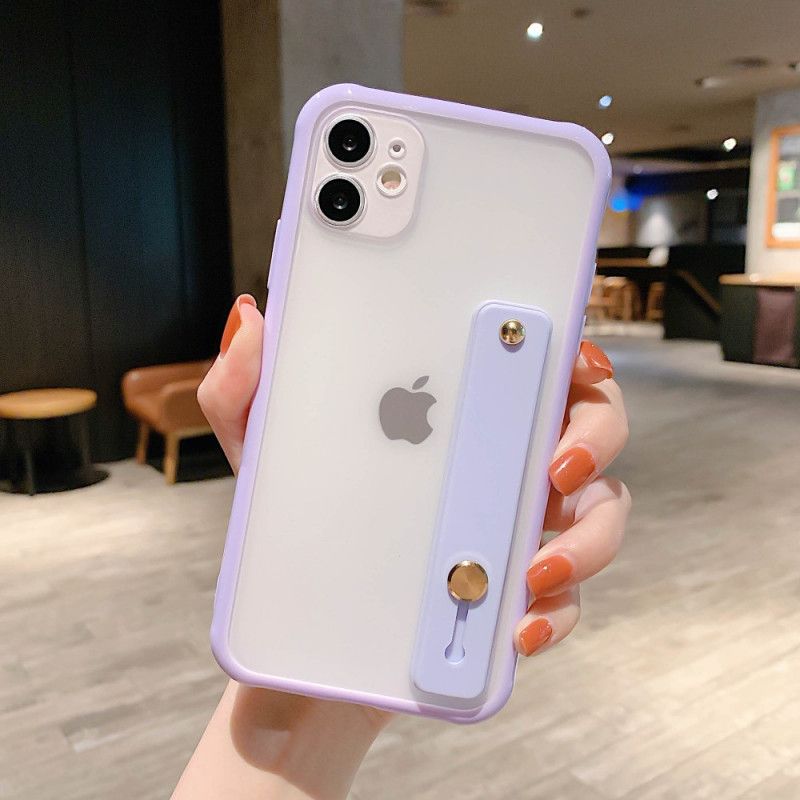 Cover for iPhone 11 Sort Hybrid Med Støttebælte