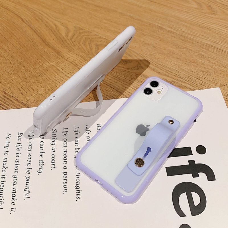 Cover for iPhone 11 Sort Hybrid Med Støttebælte