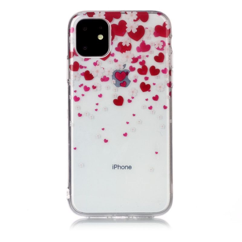 Cover iPhone 11 Hjerteregn Beskyttelse