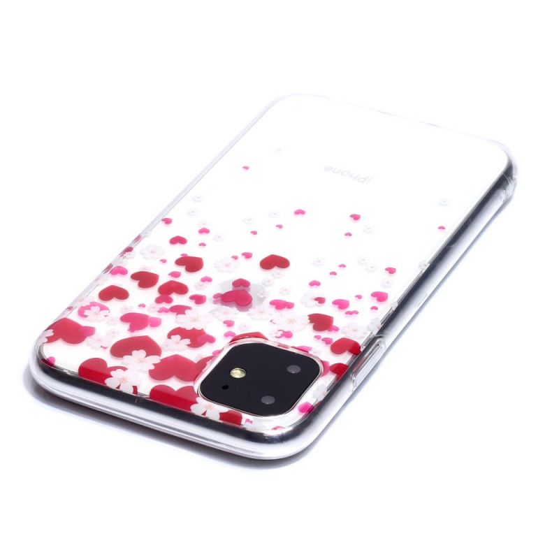 Cover iPhone 11 Hjerteregn Beskyttelse