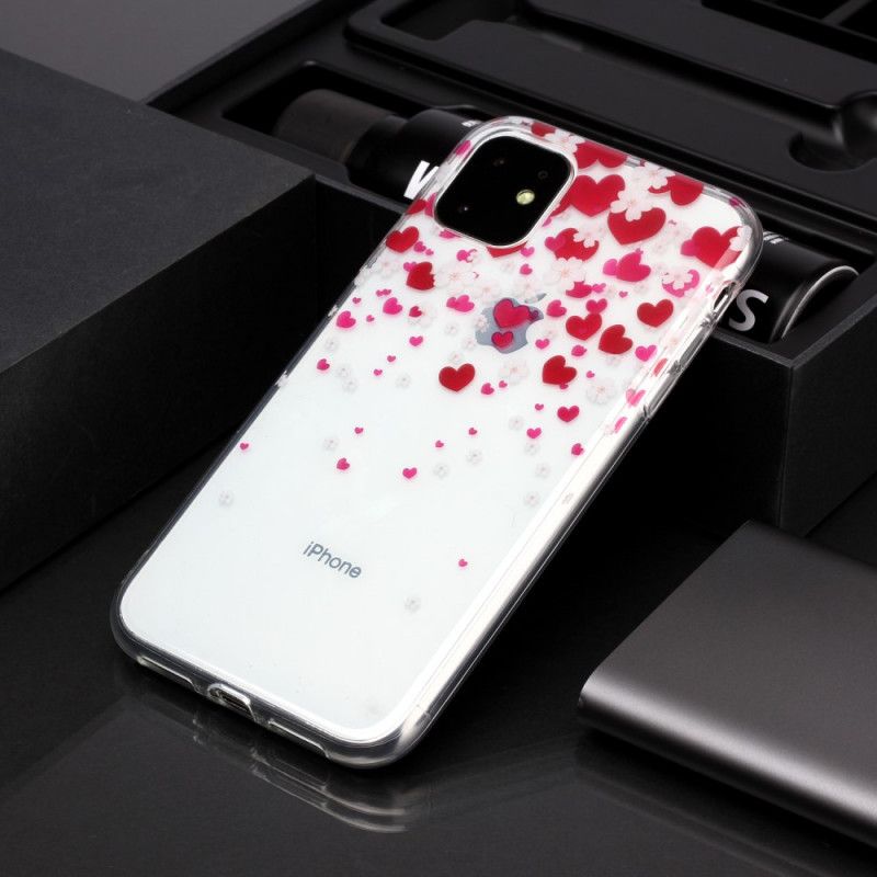 Cover iPhone 11 Hjerteregn Beskyttelse