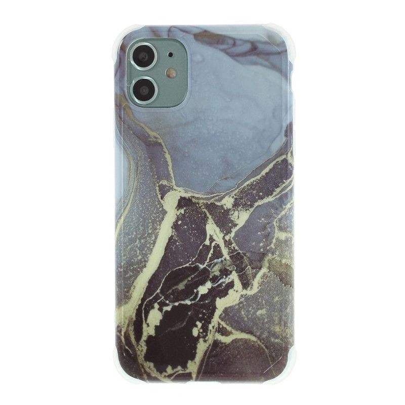 Cover iPhone 11 Hvid Fleksibel Silikone Marmor Original