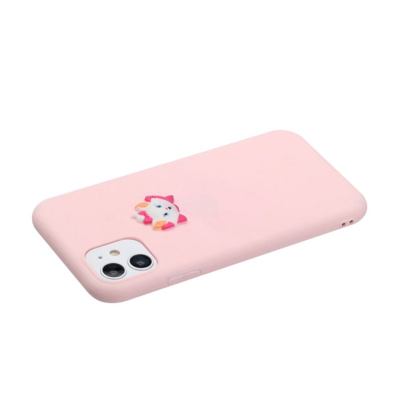 Cover iPhone 11 Hvid Silikone Sjovt Dyrelogo