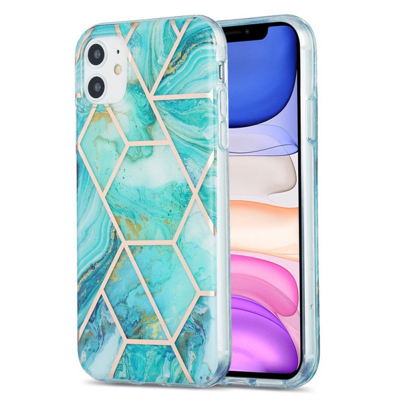 Cover iPhone 11 Lyserød Prangende Geometrisk Marmor