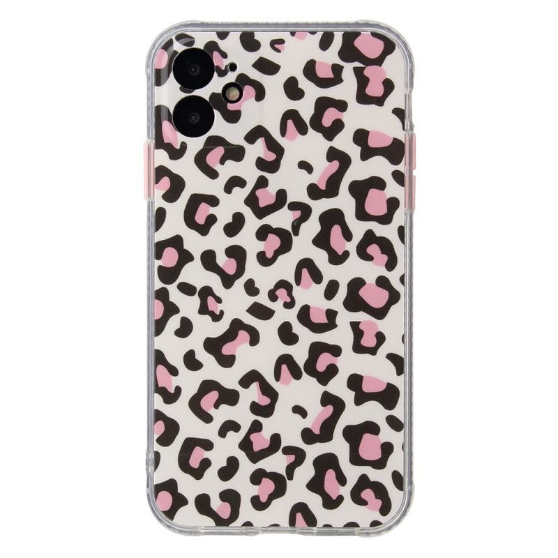 Cover iPhone 11 Magenta Leopardstil