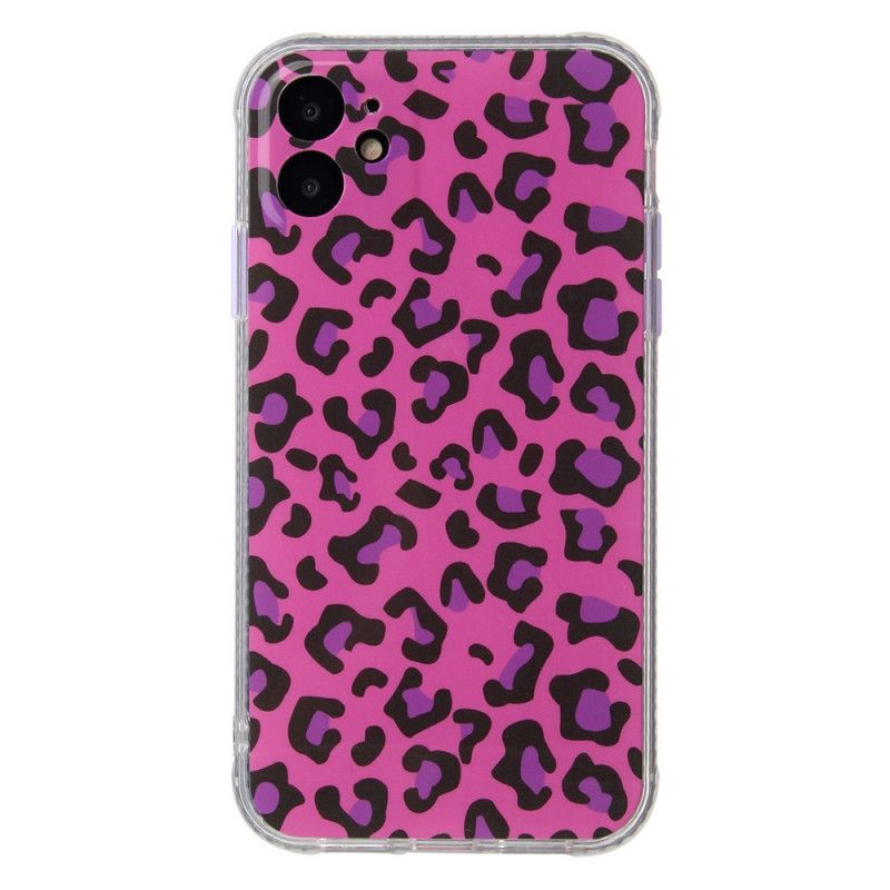 Cover iPhone 11 Magenta Leopardstil