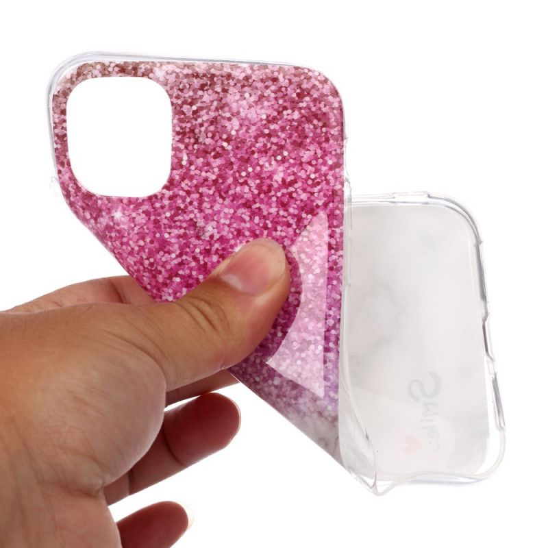 Cover iPhone 11 Marmor Glitter Og Smil