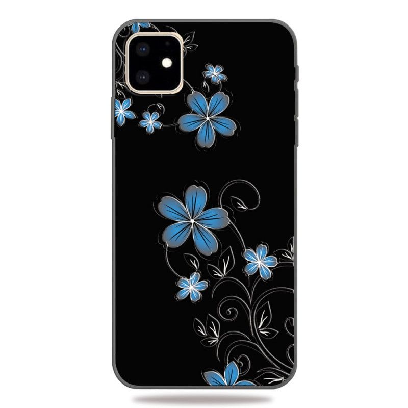 Cover iPhone 11 Mobilcover Blå Blomster