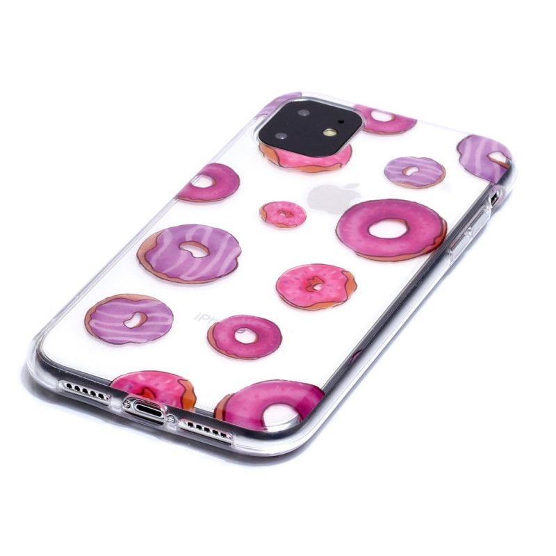 Cover iPhone 11 Mobilcover Gennemsigtig Donuts Fan