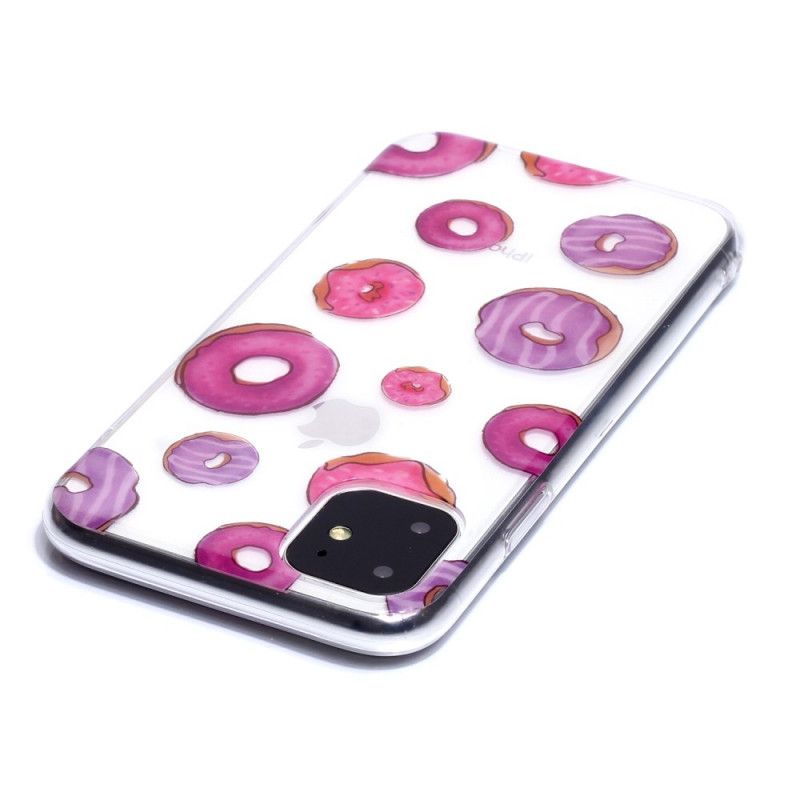 Cover iPhone 11 Mobilcover Gennemsigtig Donuts Fan