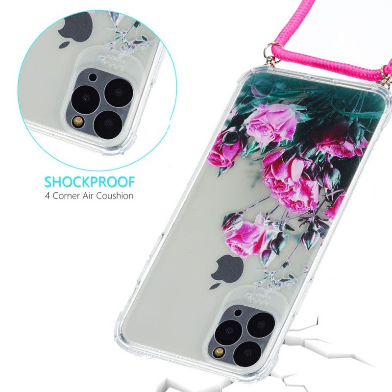 Cover iPhone 11 Mobilcover Silikone Blomster Med Snor