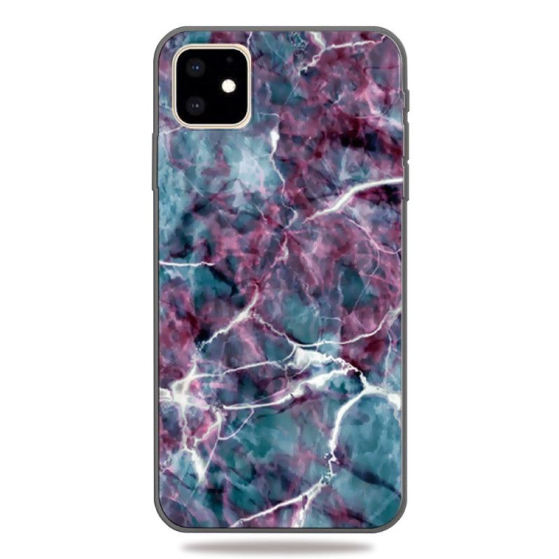 Cover iPhone 11 Mobilcover Turkis Marmor