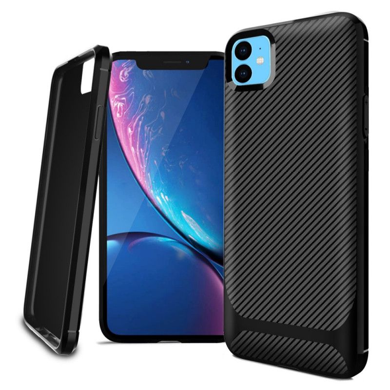 Cover iPhone 11 Sort Fleksibel Kulfiber Beskyttelse