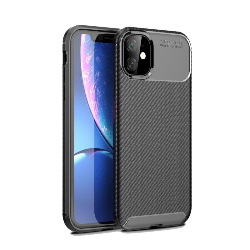 Cover iPhone 11 Sort Fleksibel Kulfibertekstur