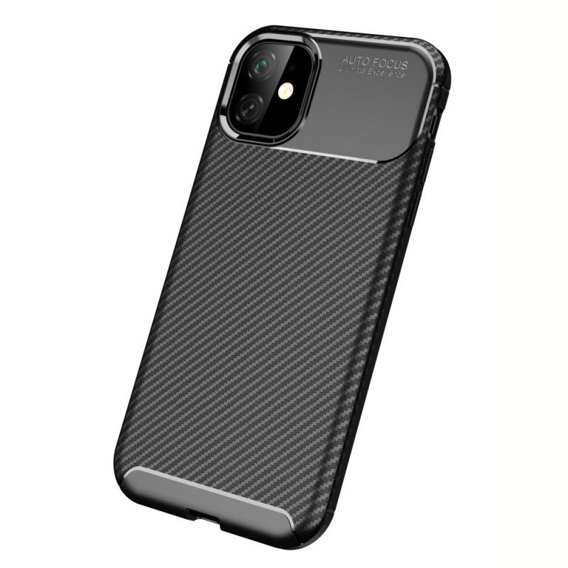 Cover iPhone 11 Sort Fleksibel Kulfibertekstur