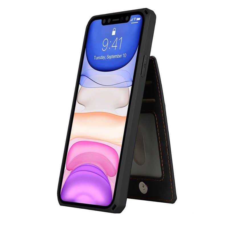 Cover iPhone 11 Sort Lodret Og Vandret Støttekortholder