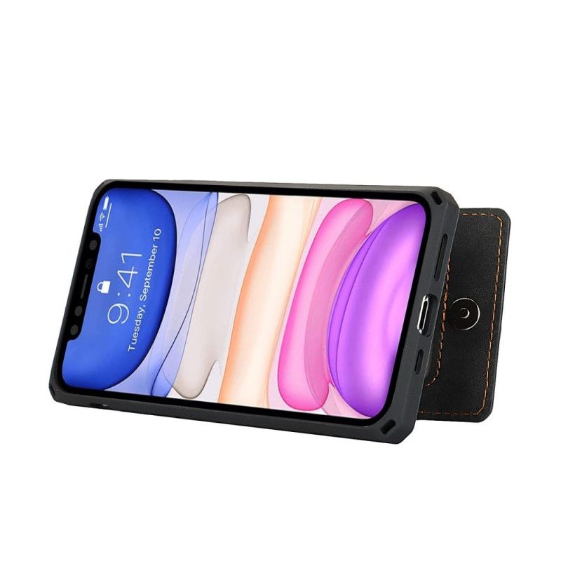 Cover iPhone 11 Sort Lodret Og Vandret Støttekortholder