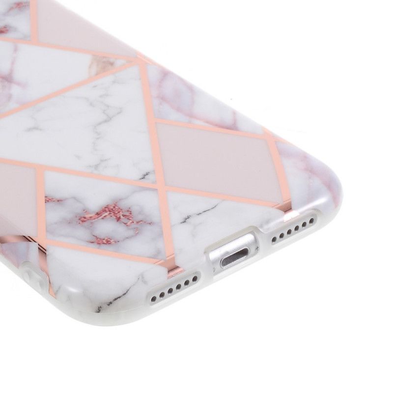 Cover iPhone 11 Sort Marmorfarvet Geometri