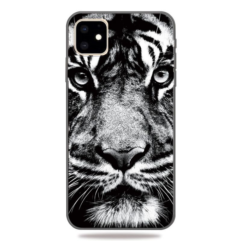 Cover iPhone 11 Sort Og Hvid Tiger Original