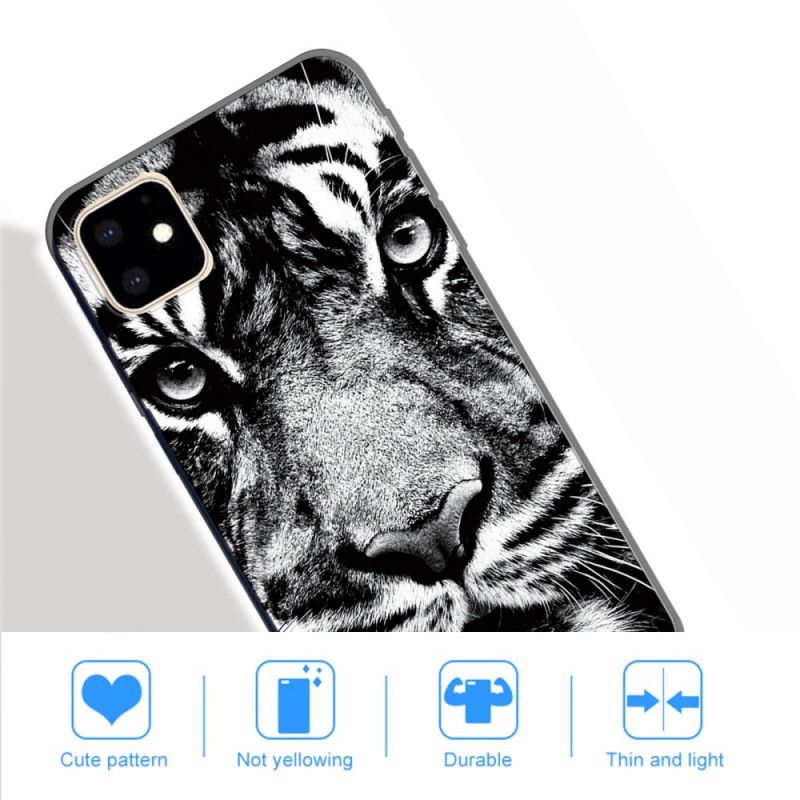 Cover iPhone 11 Sort Og Hvid Tiger Original