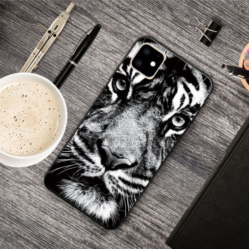 Cover iPhone 11 Sort Og Hvid Tiger Original